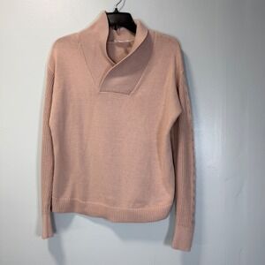Haven Well Within Shawl Collar Sweater XS Nude Cotton Cashmere Cable Knit Sleeve